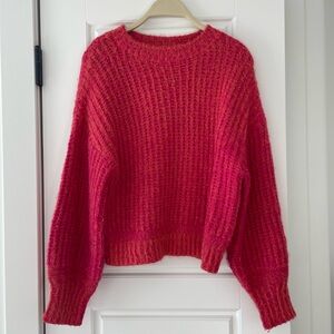 Bohme Cozy Pink and Orange Knit Sweater